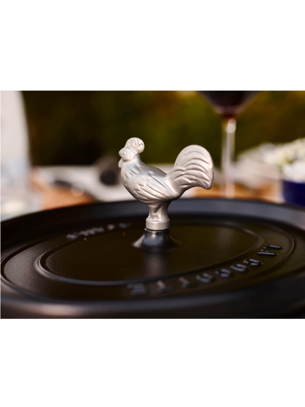 Staub Animal Rooster Knob Stainless Steel Fits Le Creuset Dutch Oven New